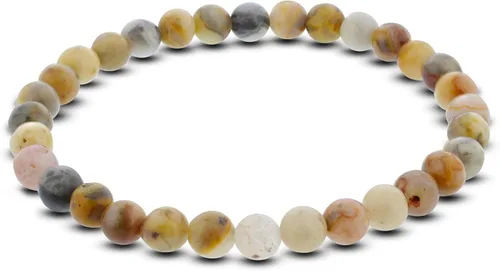 Vista 691 de Gem Avenue Handmade Round Bead Stretch Bracelet Unisex Natural Stone Beaded Jewelry for Men & Women, Elastic Wristband for Daily Wear