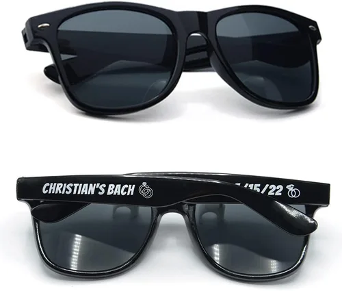 Vista 2 de Gafas de sol personalizadas a granel, regalos de fiesta para adultos, regalos personalizados para bodas, solteros, cumpleaños, novia, padrino