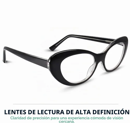 Vista 4 de 2SeeLife Gafas de lectura de ojo de gato de gran tamaño para mujer, ajuste mediano-grande, marco resistente, bisagras de resorte, lectores de ojo