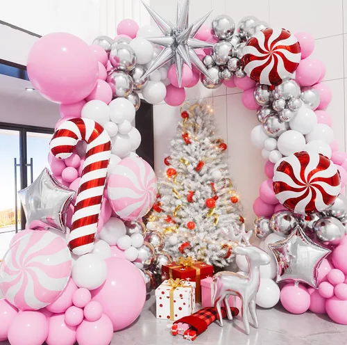 Vista 11 de Kit de arco de guirnalda de globos de Halloween, 116 piezas de arco de globos naranja y negro blanco, globos de papel de aluminio con estrella