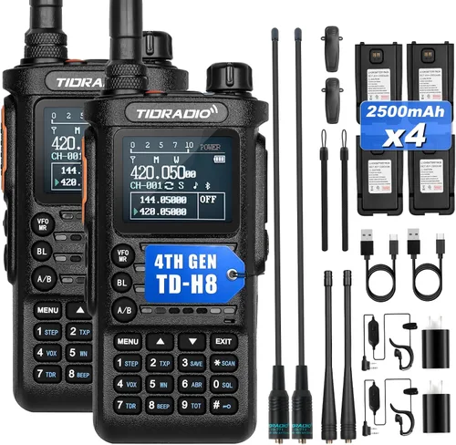 Vista 14 de TIDRADIO TD-H8 Radio de mano para jamón, Walkie Talkies Radio bidireccional