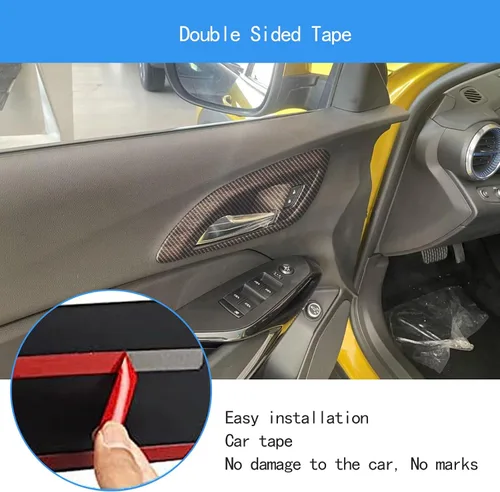 Vista 5 de Accesorios para el interior del automóvil compatibles con Chevrolet TRAX 2023 2024, manija de puerta, cubierta de panel de cuenco, bordes de marco