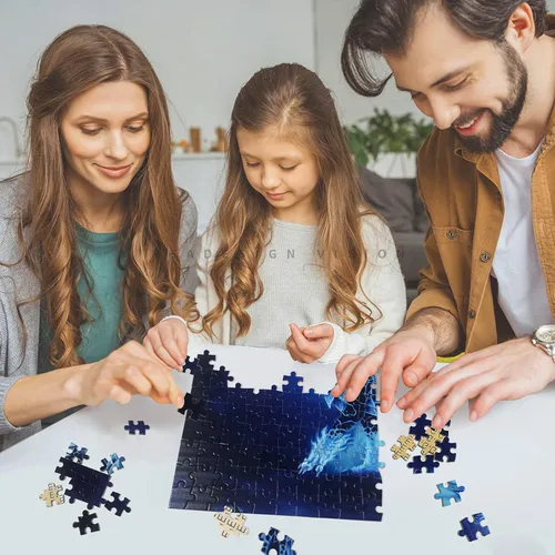 Vista 8 de Rompecabezas de 1000 piezas de dragón en las montañas clásico rompecabezas para adultos, kit de bricolaje, juguete de madera, regalo único