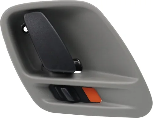 Vista 123 de TRQ Manija de puerta interior delantera izquierda cromada y negra para el lado del conductor compatible con Ford F-150 2012-2014