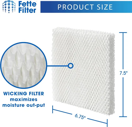 Vista 2 de Fette Filter - Filtro T Humidificador Absorción Filtros Compatible con Honeywell HFT600T HFT600PDQ para Honeywell Tower Humidifier HEV615 Series &