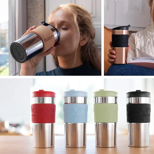 Vista 6 de Bodum 11068-01 - Taza de viaje al vacío, 0.35 L, tamaño pequeño, color negro, 1 unidad (paquete de 1)