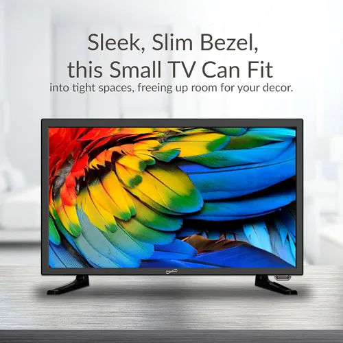 Vista 3 de Supersonic SC-1912 LED HDTV de 19 pulgadas con calidad de imagen de 1080p, reproductor de DVD integrado, HDMI, USB, capacidad de monitor de PC