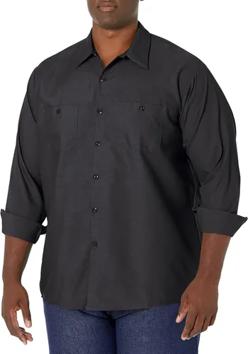 Vista 17 de Red Kap Camisa de trabajo industrial de manga larga para hombre Caqui