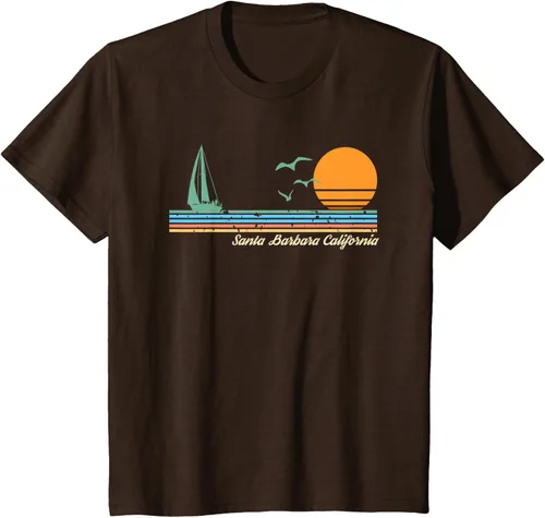 Vista 6 de Camiseta Santa Barbara California, Negro, S