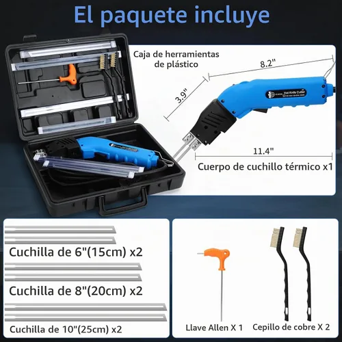 Vista 6 de 250W cortador de espuma de cuchillo caliente cortador de espuma de poliestireno herramienta de corte eléctrico para EPP, EPS, XPS, EVA, esponja