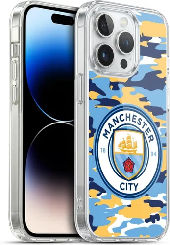 Vista 20 de Head Case Designs Funda de gel con licencia oficial del Manchester City Man City FC Blue Moon Badge Camou [protección de grado militar] compatible