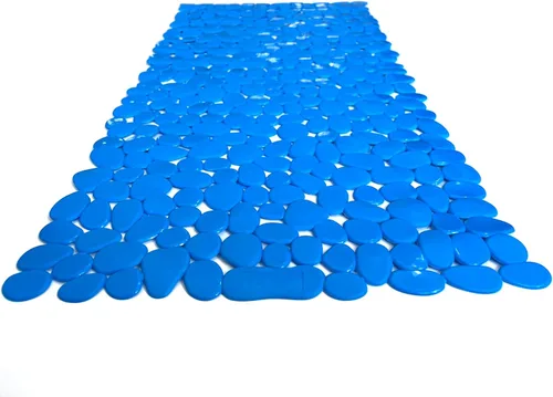 Vista 15 de Alfombra antideslizante para bañera y ducha "Pebbles" de 27 x 14 pulgadas, ovalada, no tóxica, segura, limpia, lavable a máquina, agarre y drenaje