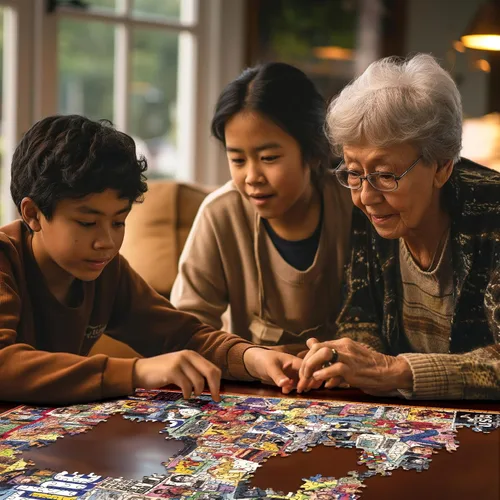Vista 5 de Rompecabezas de 1000 piezas de White Mountain Puzzles de Los Años Ochenta