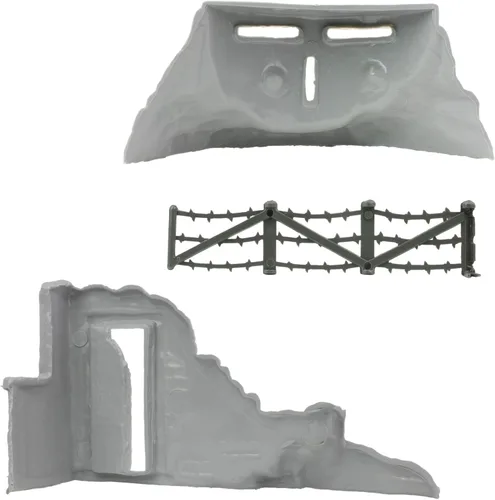 Vista 4 de BMC Classic Marx Axis Ambush - 14pc Gris Plástico Ejército Hombres Playset Accesorios