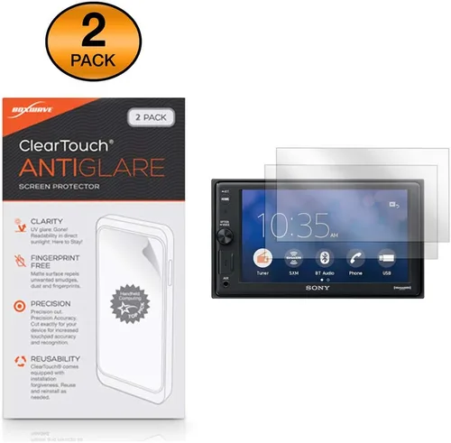 Vista 2 de BoxWave Protector de pantalla compatible con Sony XAV-AX1000 – ClearTouch Anti-Glare (2 unidades), antihuellas mate