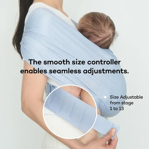Vista 4 de Konny Portabebés Flex AirMesh con Soporte para la Cabeza - Ajustable, Fácil de Usar, Fular Portabebés Transpirable de Manos Libres, Perfecto