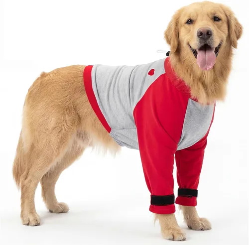 Vista 9 de SlowTon Traje de recuperación para perros – Protector de codo acolchado, manga de pierna de perro para dejar de lamer y proteger heridas después