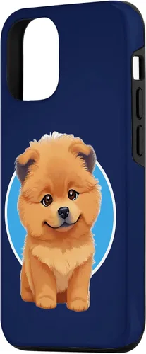 Vista 2 de iPhone 15 Cute Happy Chow Puppy Dog Cartoon Dog to Fall in Love Case