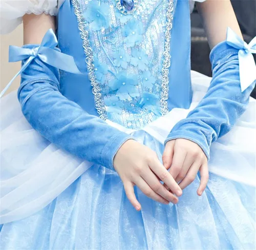 Vista 6 de JWZWJ Fancy Cinderella Princess Dress Costume Puff Sleeve Halloween Birthady Party Cosplay for Girls 2-11T