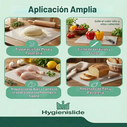 Vista 4 de Tabla de cortar acrílica con borde de mostrador – Pequeña (30 x 40 cm / 12" x 16") Tabla de cortar de cocina transparente sin contenedor, duradera