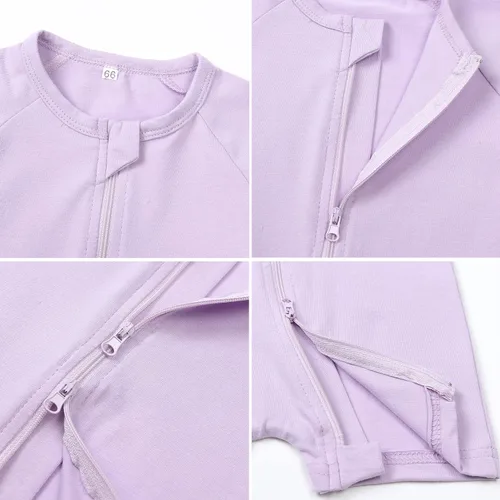Vista 3 de BeiVSlley Paquete de 2 mamelucos de manga corta para bebé, niño, niña, unisex, de algodón
