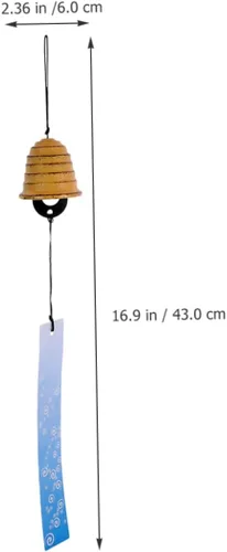 Vista 8 de DECHOUS 2Pcs Retro Hanging Wind Chime Pendant Wind Bell Outdoor Garden Courtyard Patio Decor with Relaxing Sound