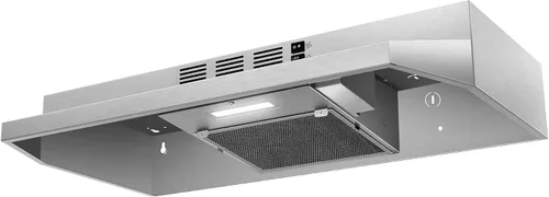 Vista 10 de SNDOAS Campana extractora negra de 24 pulgadas, Campana extractora sin conductos para debajo del gabinete, Campana extractora de cocina de acero