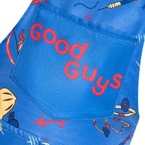 Vista 5 de Okbebe Disfraz de Chucky de Halloween para niños, conjunto de overol Chucky para cosplay