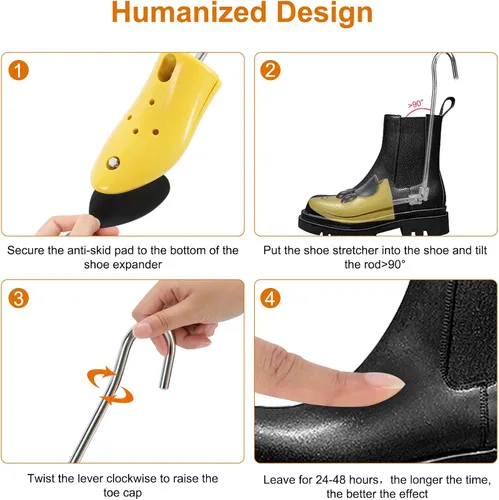 Vista 6 de Exshoiu Estirador de botas para botas vaqueras, expansor de botas para pies gruesos y pies anchos, 1 par de estiradores de botas