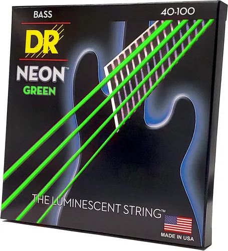 Vista 22 de DR Strings NEON - Cuerdas para bajo eléctrico, 0.045-.105, medianas, color rojo