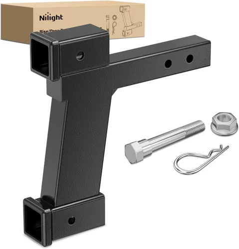 Vista 25 de Nilight Adaptador extensor de receptor de enganche de remolque, reductor de adaptador de enganche de 1-1/4 a 2 pulgadas, convertidor de manguito
