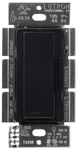 Vista 33 de Lutron - Interruptor de atenuación Maestro LED+ para bombillas LED regulables, halógenas e incandescentes, 150 W/unifolar o multiubicación, Biscuit