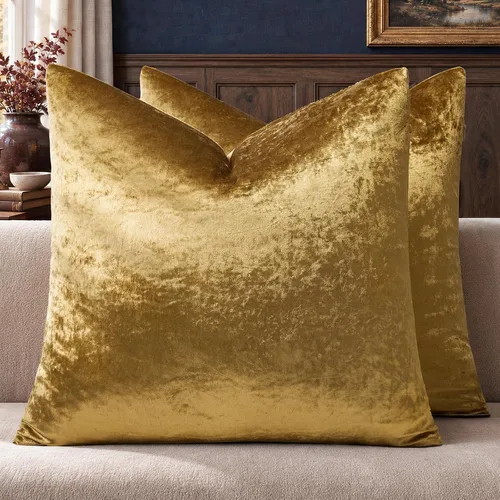 Vista 79 de GIGIZAZA Juego de 2 fundas de almohada decorativas de terciopelo burdeos de Borgoña