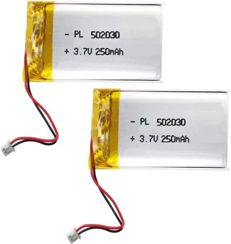 Vista 4 de Batería de repuesto de polímero de litio recargable de 3.7 V 402030 220 mAh con conector Jst PH1.25/2p para auriculares Bluetooth, reloj
