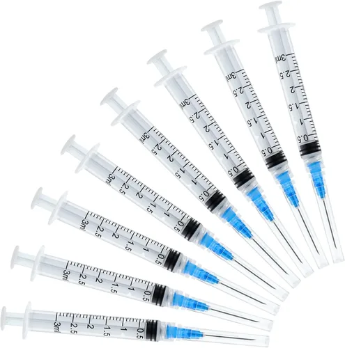 Vista 6 de Jeringa desechable de 1ml/cc con calibre 25 de 1 pulgada, paquete individual, paquete de 20