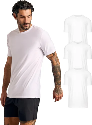 Vista 36 de True Classic Camisas de entrenamiento para hombre: camiseta muscular Negro