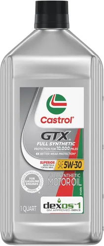 Vista 2 de Castrol Aceite de motor sintético completo GTX 5W-30, 1 cuarto de galón, paquete de 6