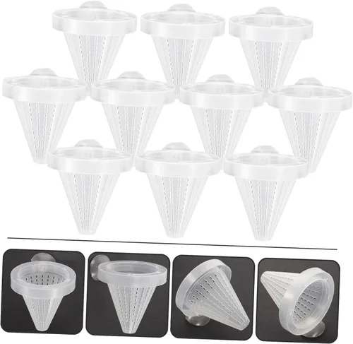 Vista 5 de POPETPOP Alimentador de peces - Alimentador de acuario Cono de gusano rojo Alimentador de Cono Alimentador de Alimentación Cono de Salmuera