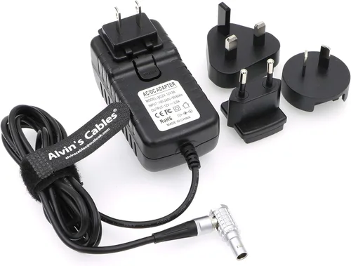 Vista 7 de Alvin's Cables Adaptador de cable de alimentación para Hollyland RX TX Z CAM E2 Flagship giratorio ángulo recto 2 pines macho a universal CA