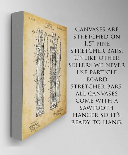 Vista 5 de Caddy Bag Patent Print - Man Cave and Country Club Wall Art, Antique Sports Room Wall Art, Gift for Men and Women Golfers, Choose Unframed Classic