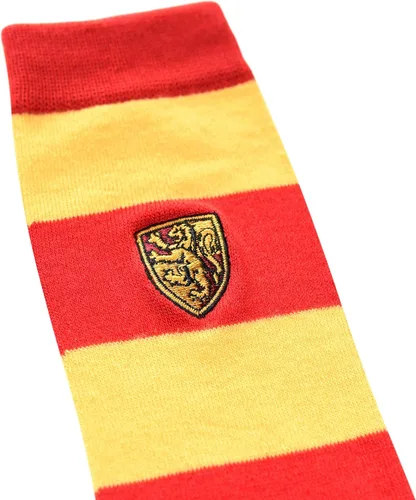 Vista 3 de Harry Potter Gryffindor Thick Stripes JuniorsLadies Knee High Socks with Embroidered Crest
