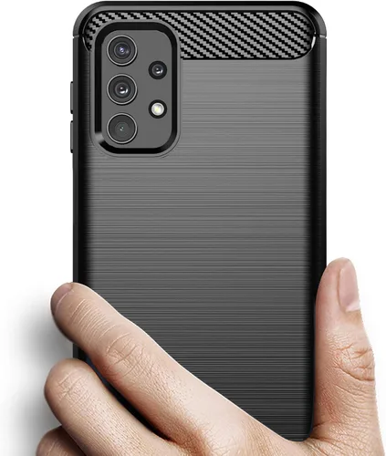 Vista 3 de Osophter Funda para Galaxy A32 4G, Samsung A32 4G con protector de pantalla, absorción de golpes, flexible de goma de poliuretano termoplástico