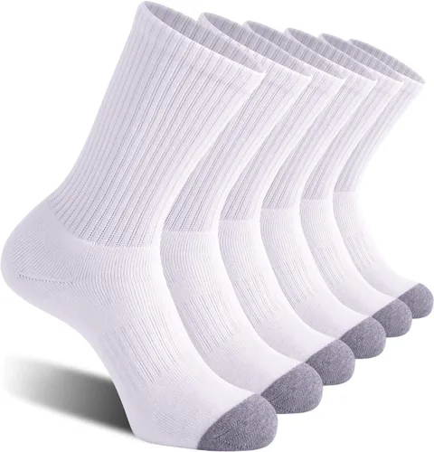 Vista 10 de CelerSport - Calcetines deportivos para botas de trabajo para hombre con Negro