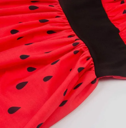 Vista 7 de Photno Vestido de cóctel para mujer, sin mangas, con estampado de sandía, rockabilly, vestidos rojos