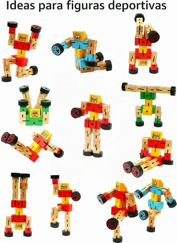 Vista 4 de TOWO - Juguete transformador de madera del vehículo del robot, juego