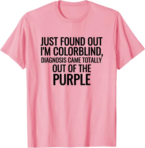 Vista 80 de Camiseta divertida de broma de daltonismo con diagnóstico humorístico