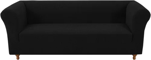 Vista 28 de Funda elástica Chesterfield para sofá, funda de tela jacquard para sofá biplaza de 2 cojines, protector de muebles antideslizante resistente a