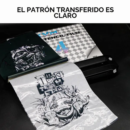 Vista 2 de KVM - Papel de transferencia de tatuajes x 100 hojas de película transparente transparente