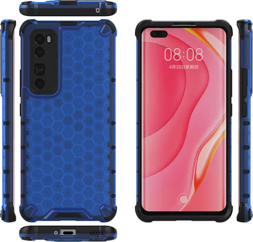 Vista 126 de Pzwoxukhov Funda compatible con Huawei Nova 3i, compatible con Huawei P Smart+ 2018 Honeycomb Anti-Drop Shock-Absorbing Case Negro