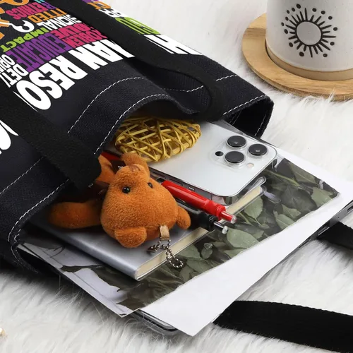 Vista 5 de LEVLO Recursos humanos Bolso de hombro del reclutador de los regalos de la lona del bolso de asas de la lona para el compañero de trabajo